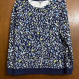 Stylish Navy Patterned Women's Sweater